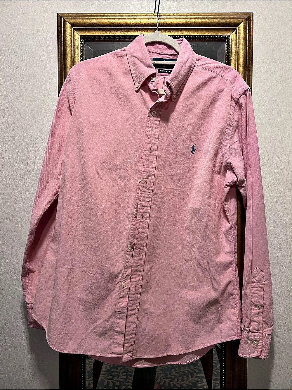 Polo Ralph Lauren custom fit Corduroy Long-Sleeve Shirt Pink - Medium